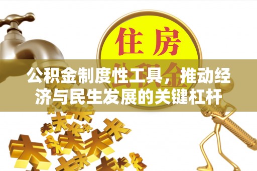陇西公积金制度性工具，推动经济与民生发展的关键杠杆