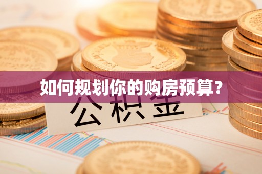 陇西如何规划你的购房预算？