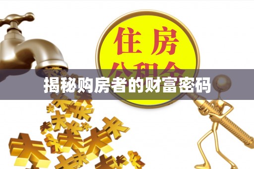 陇西揭秘购房者的财富密码