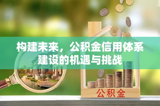 陇西构建未来，公积金信用体系建设的机遇与挑战
