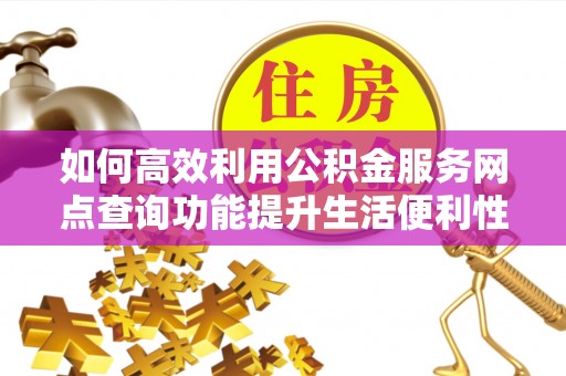 陇西如何高效利用公积金服务网点查询功能提升生活便利性