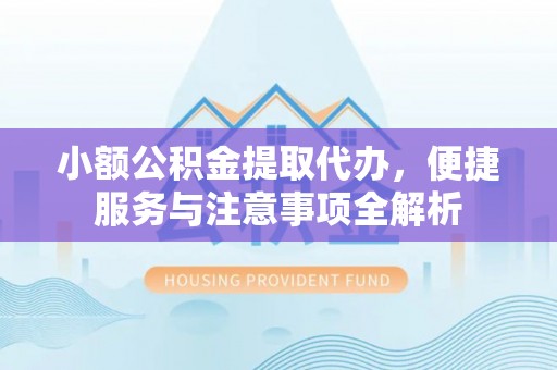 陇西小额公积金提取代办，便捷服务与注意事项全解析