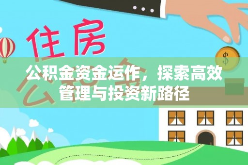 陇西公积金资金运作，探索高效管理与投资新路径