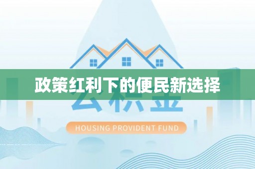 陇西政策红利下的便民新选择
