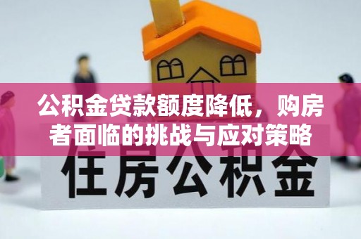陇西公积金贷款额度降低，购房者面临的挑战与应对策略