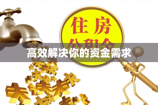陇西高效解决你的资金需求