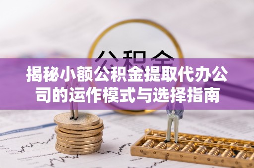 陇西揭秘小额公积金提取代办公司的运作模式与选择指南