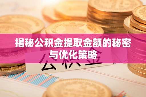 陇西揭秘公积金提取金额的秘密与优化策略