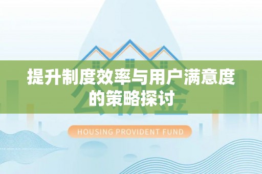 陇西提升制度效率与用户满意度的策略探讨